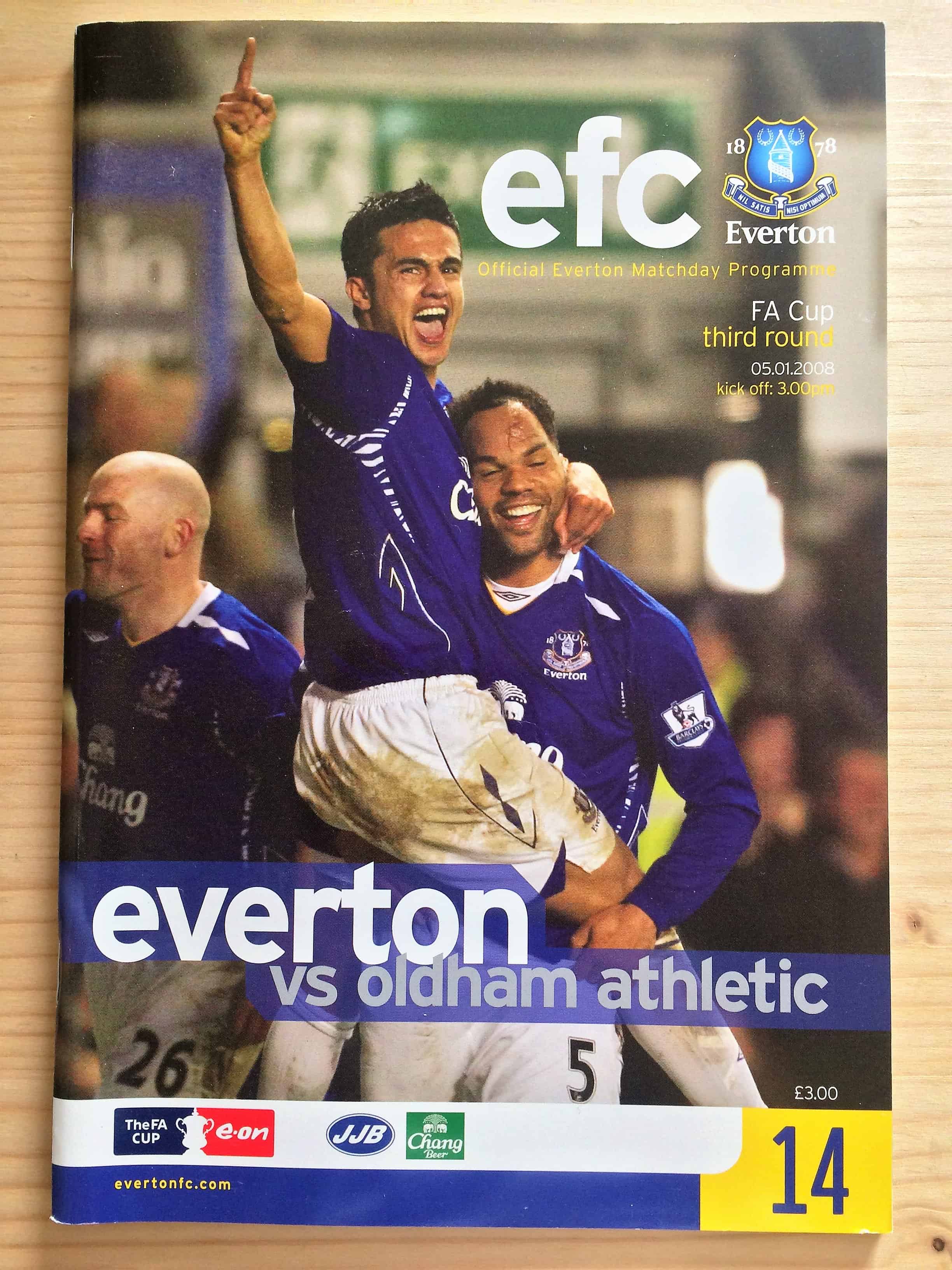 Everton FC v Oldham Athletic FC